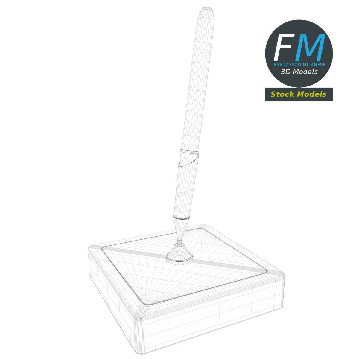 Pen stand 3D model_7