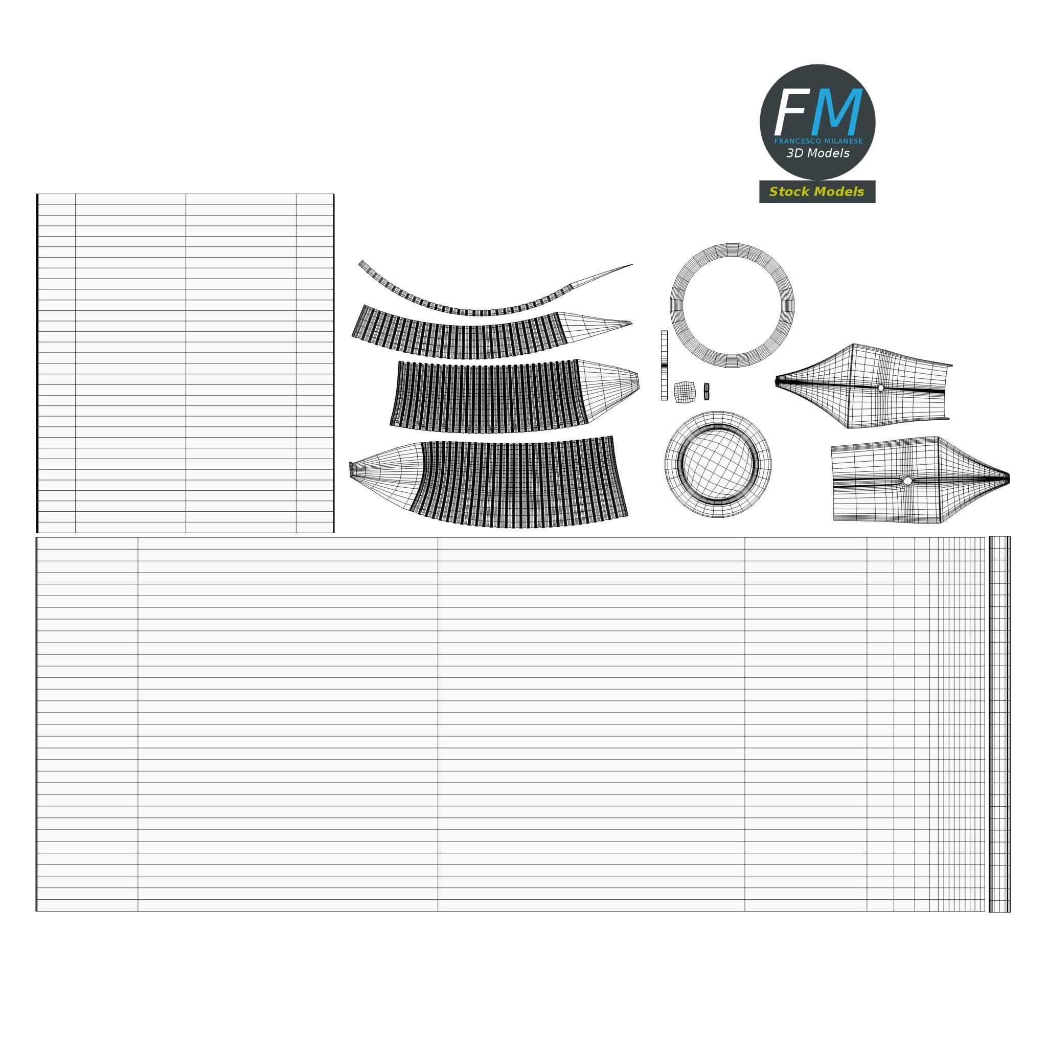 Pen stand 3D model_11