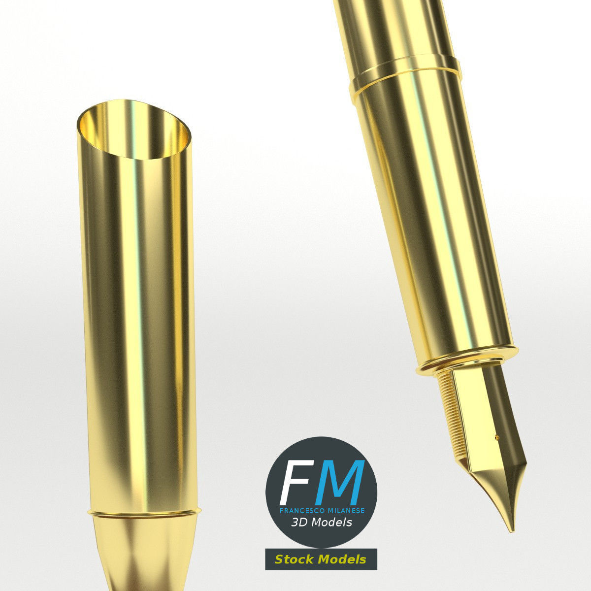 Pen stand 3D model_4