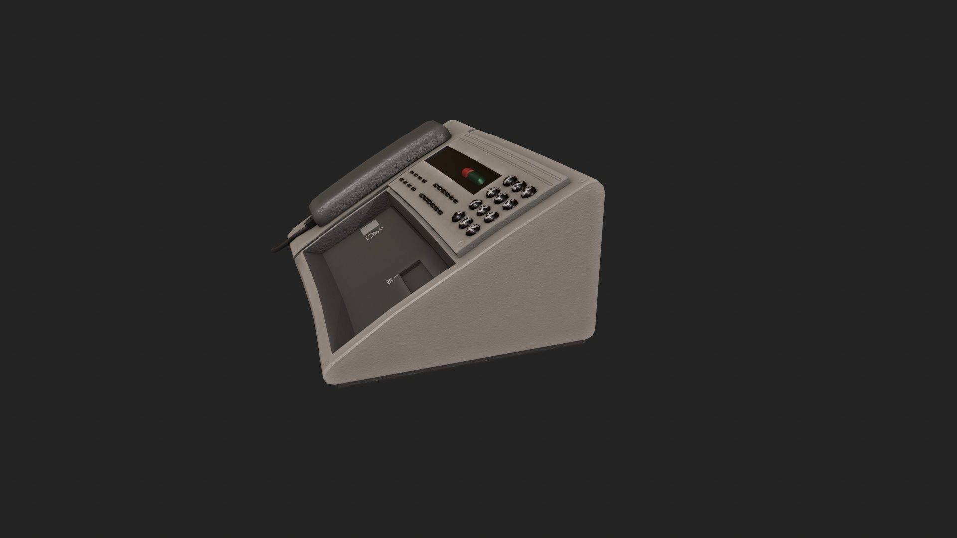 Stylized Fax Machine Low-poly 3D model_5