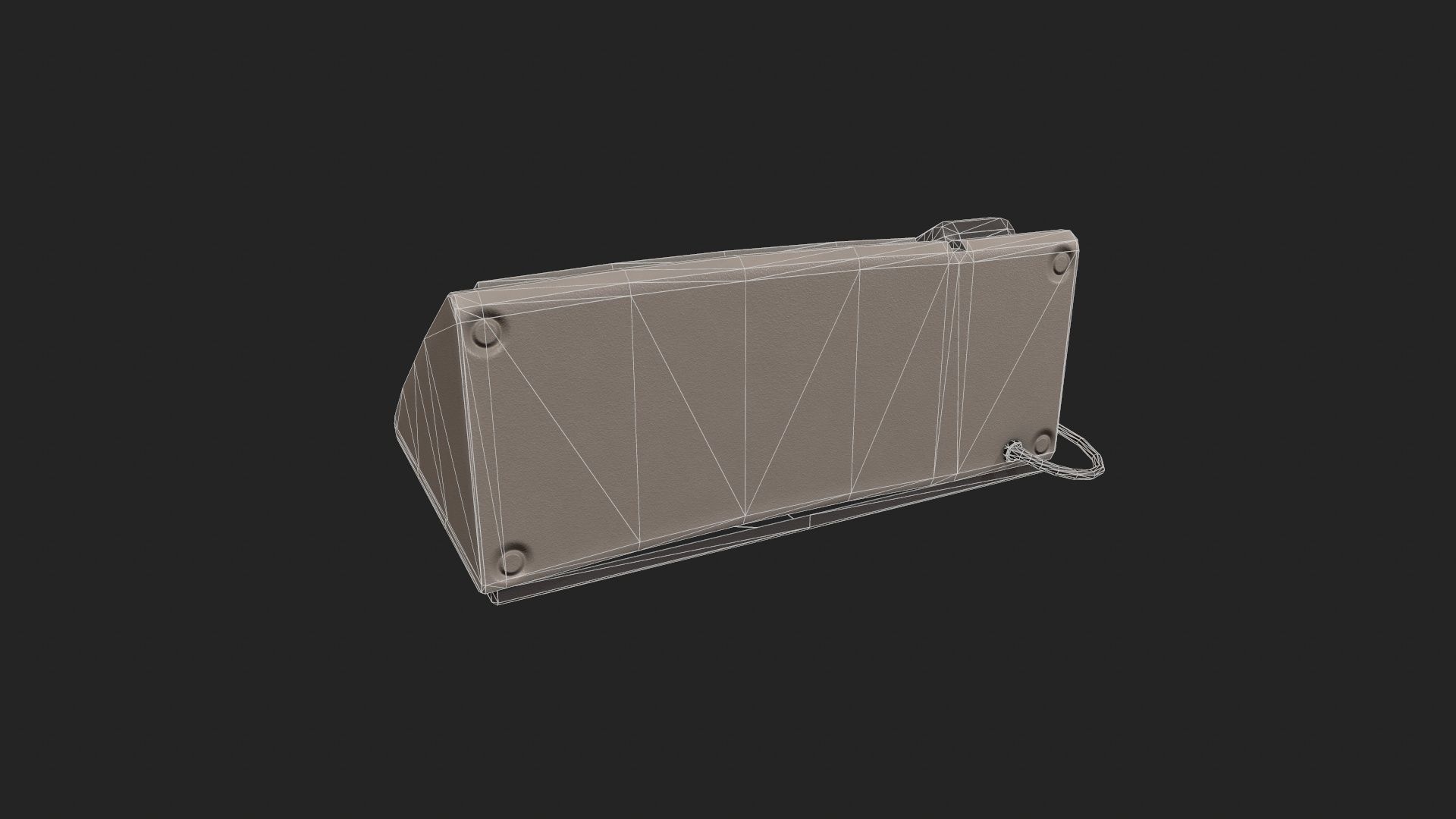 Stylized Fax Machine Low-poly 3D model_10