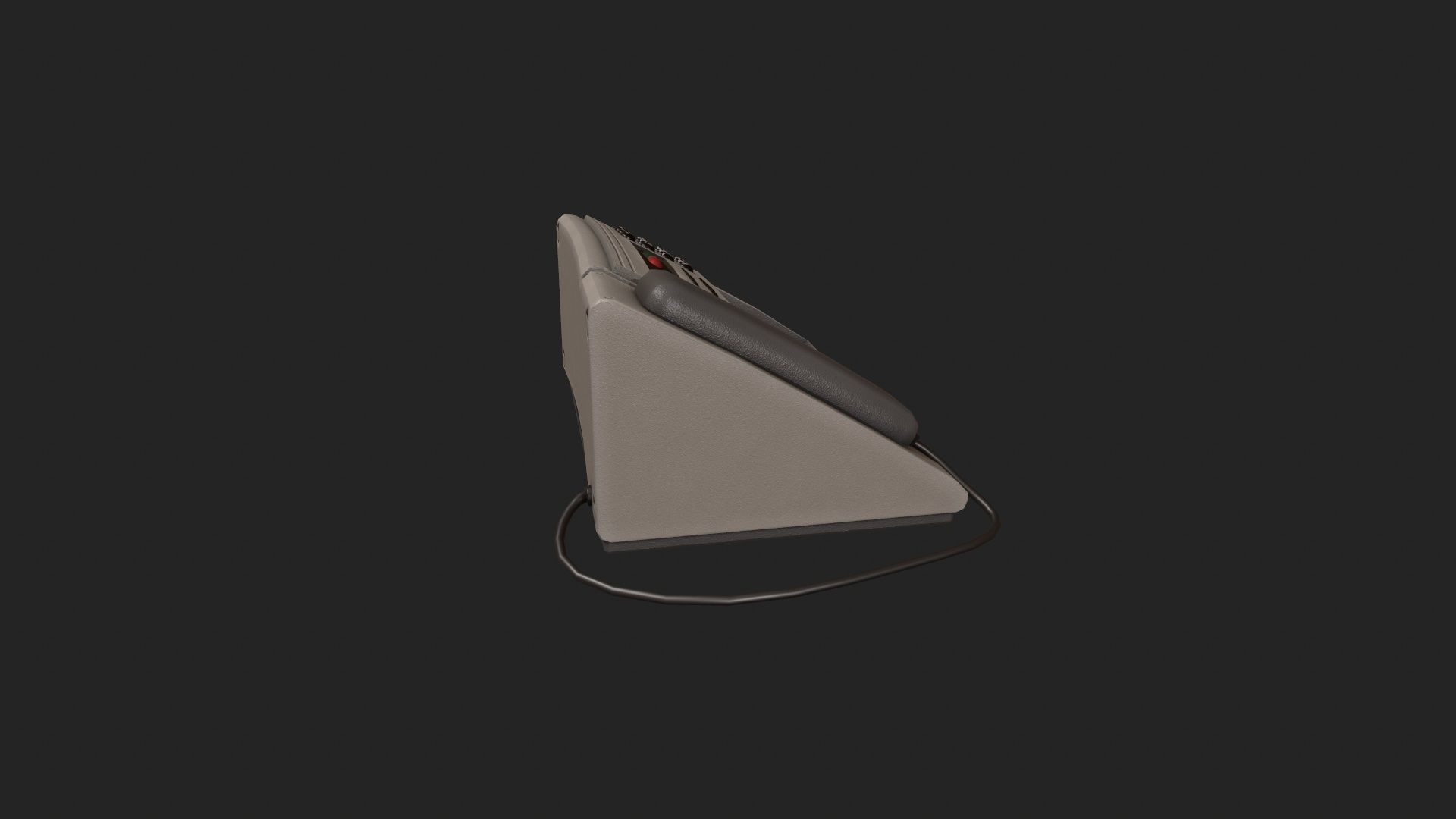 Stylized Fax Machine Low-poly 3D model_3