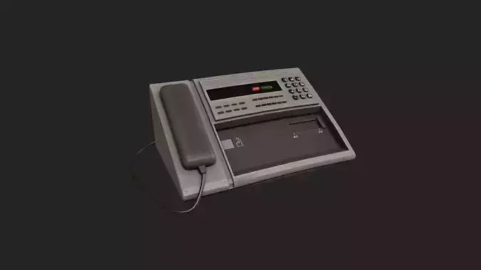 Stylized Fax Machine Low-poly 3D model Stylized Fax Machine Low-poly 3D model