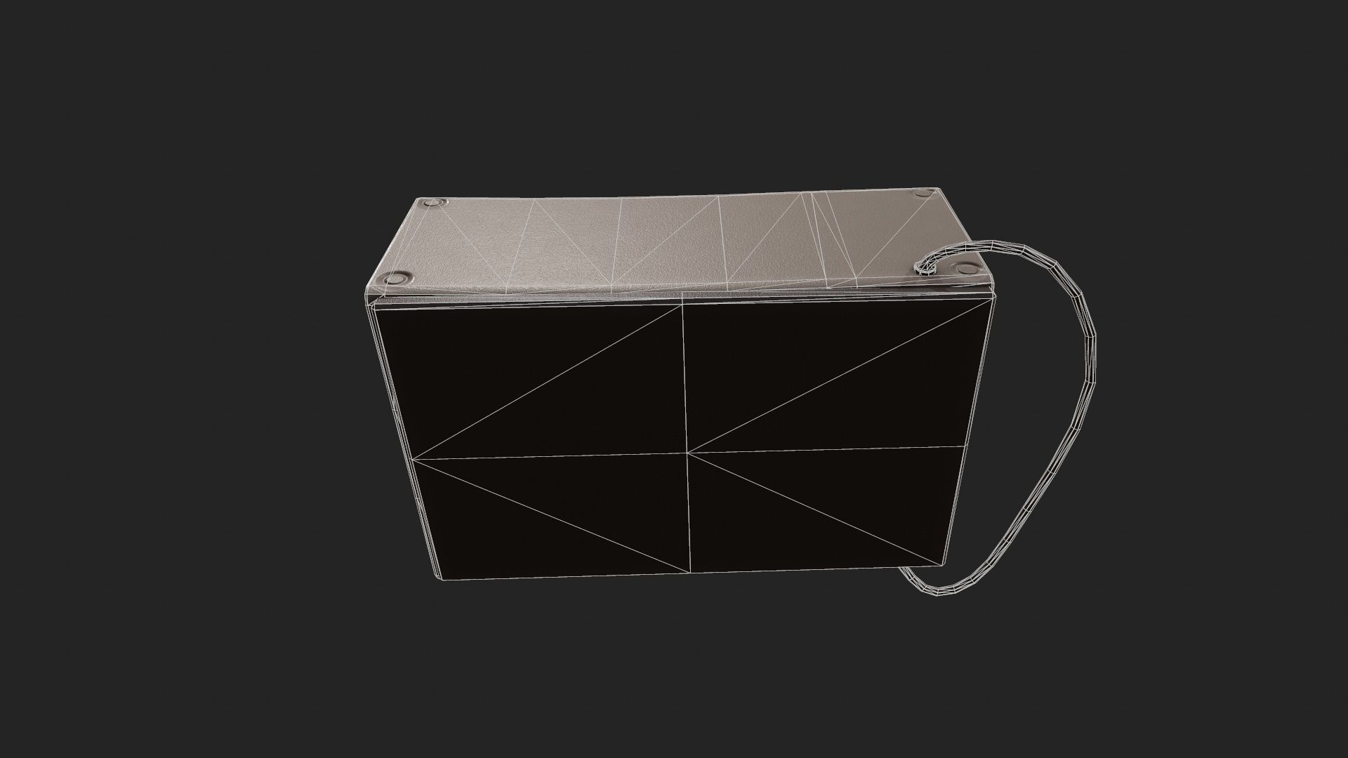 Stylized Fax Machine Low-poly 3D model_12