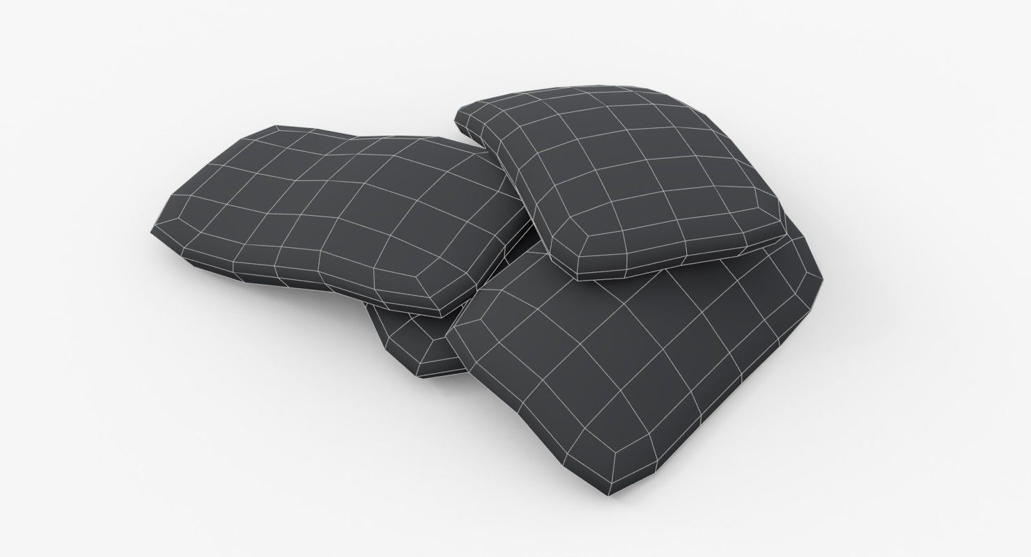 Cement Bags Low-poly 3D model_11