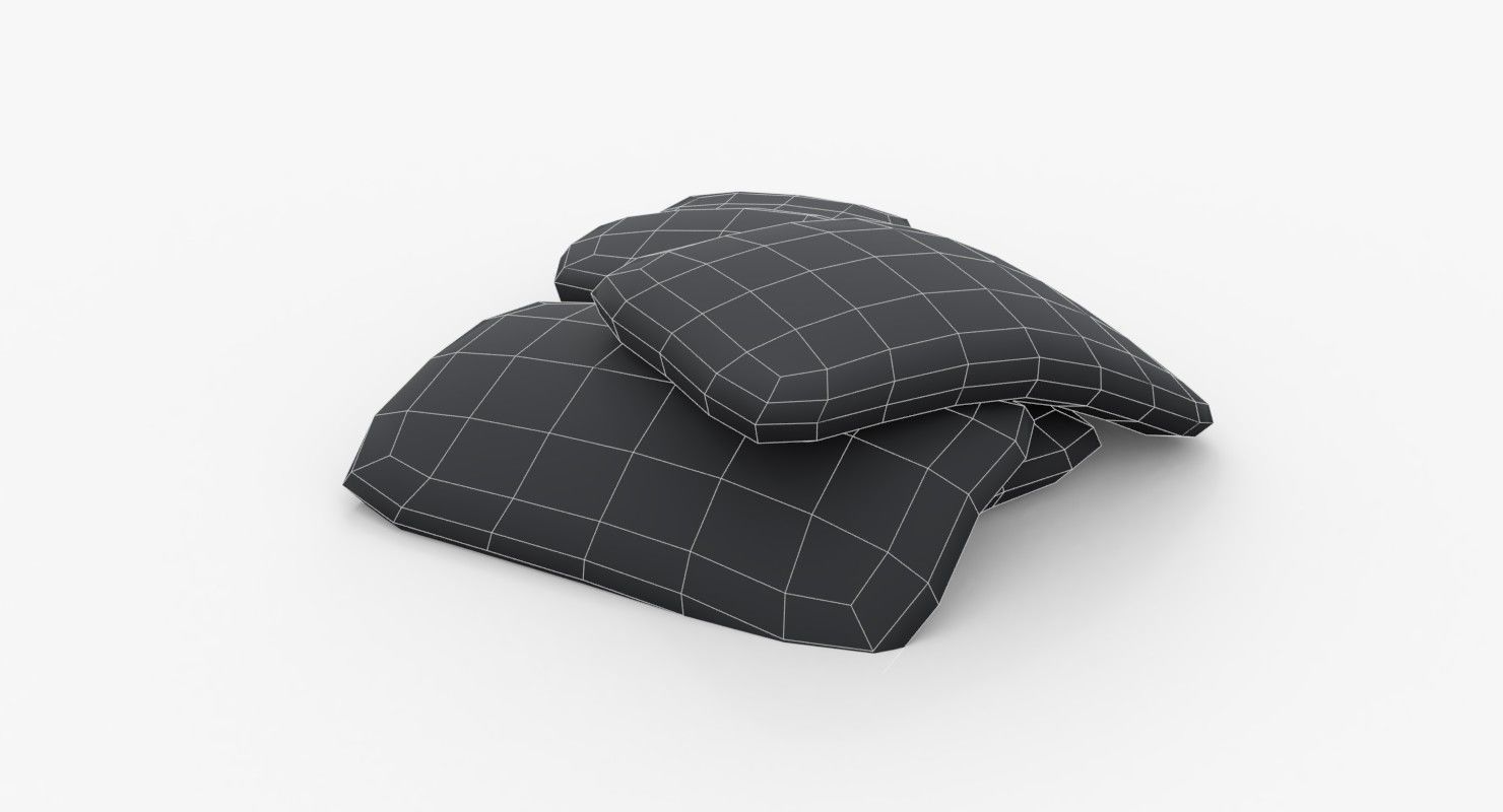 Cement Bags Low-poly 3D model_12