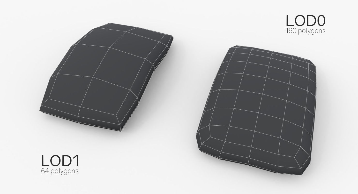 Cement Bags Low-poly 3D model_21