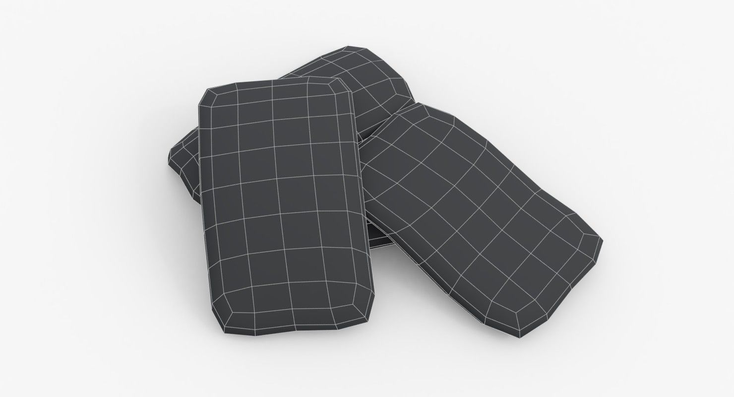 Cement Bags Low-poly 3D model_15