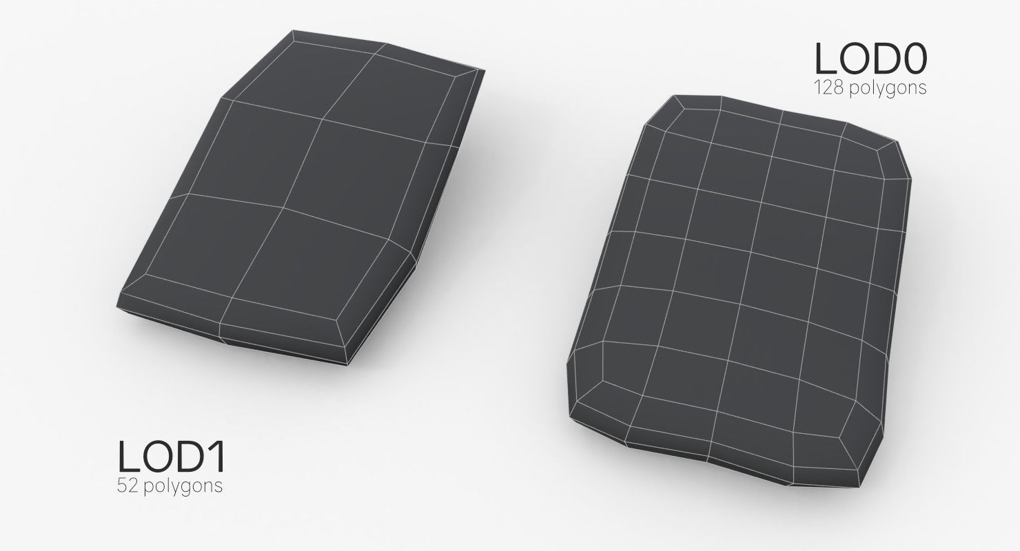 Cement Bags Low-poly 3D model_19