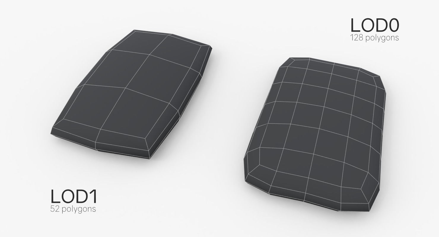 Cement Bags Low-poly 3D model_17