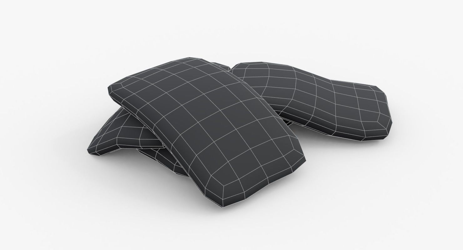 Cement Bags Low-poly 3D model_14
