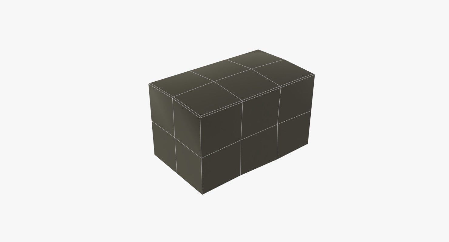 Cardoard boxes Low-poly 3D model_16