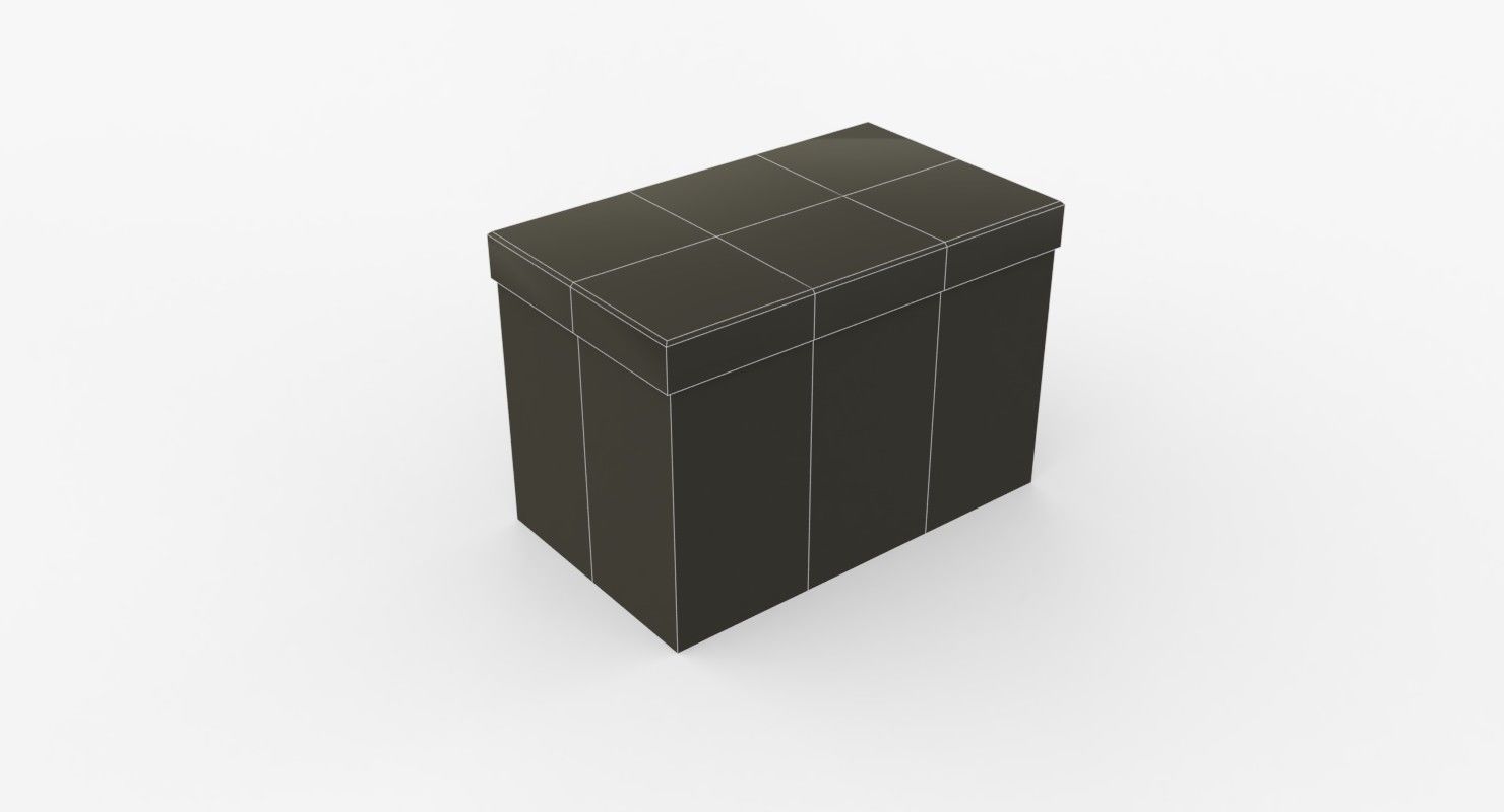 Cardoard boxes Low-poly 3D model_22