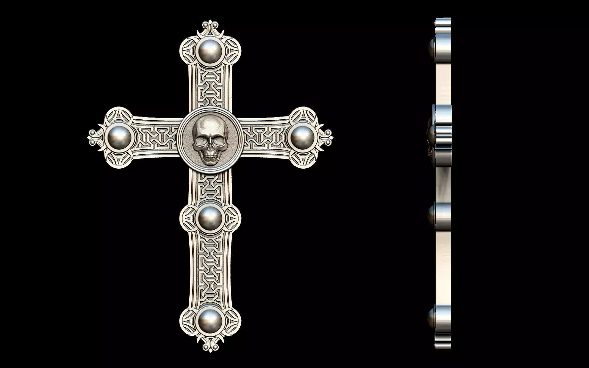 Skull Cross 3D print model_0