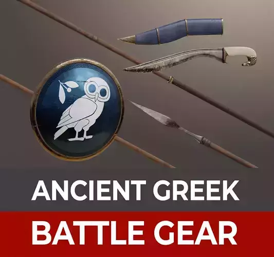 Ancient Hoplite Gear sword shield spear