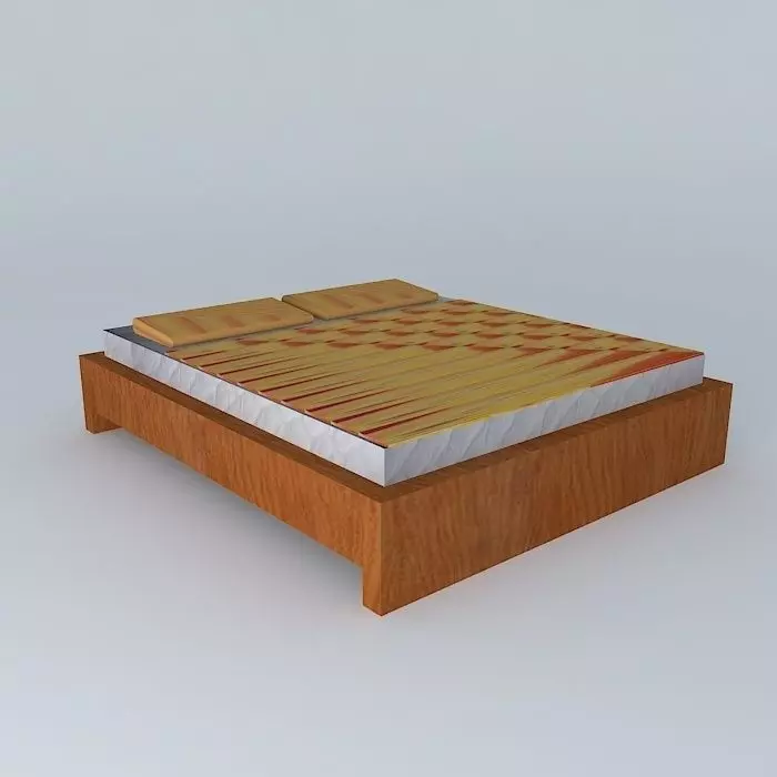 Cot bed with pattern Free 3D model