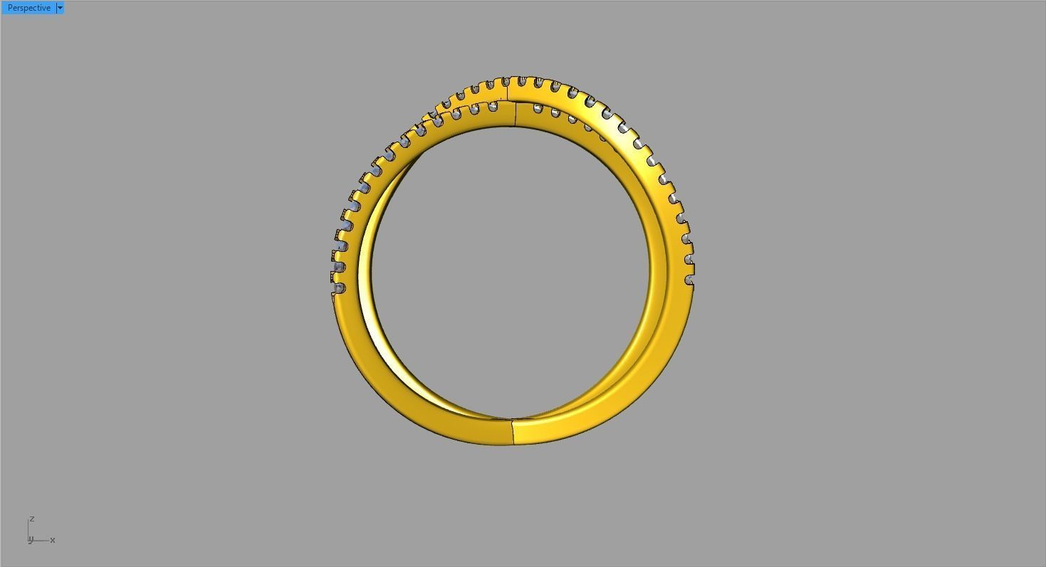 X cross ring 3D print model_3