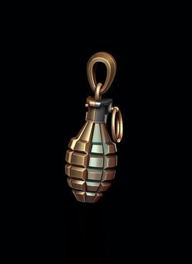 Grenade pendant 3d 3D print model_2