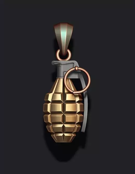Grenade pendant 3d 3D print model_0