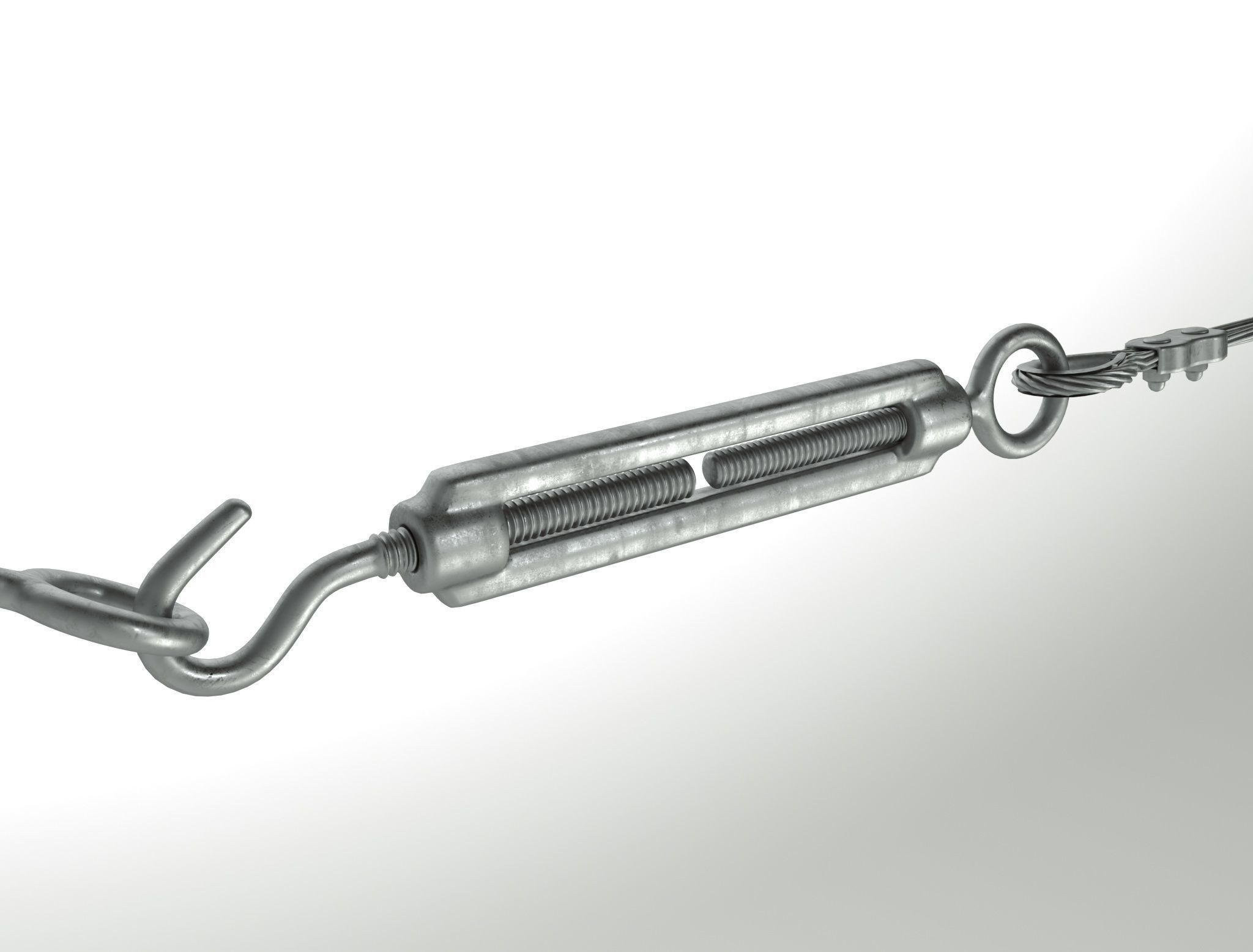 3D model Lanyard with hook and ring 3D model_0
