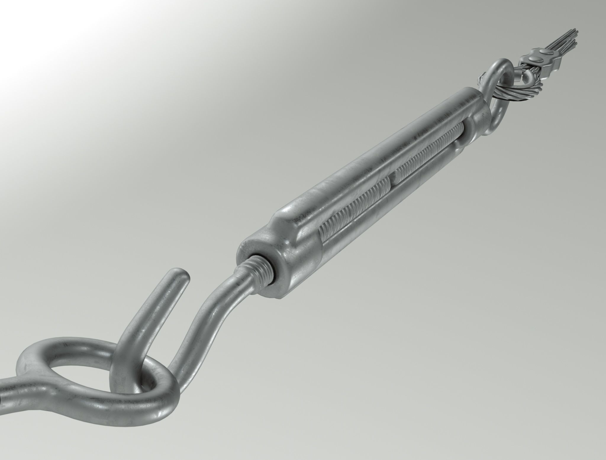 3D model Lanyard with hook and ring 3D model_2