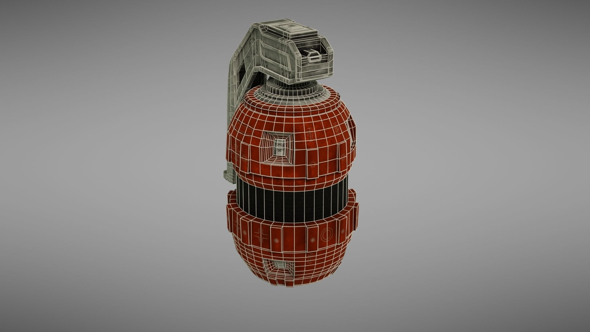 Grenade Sci fi 1 Low-poly 3D model_41