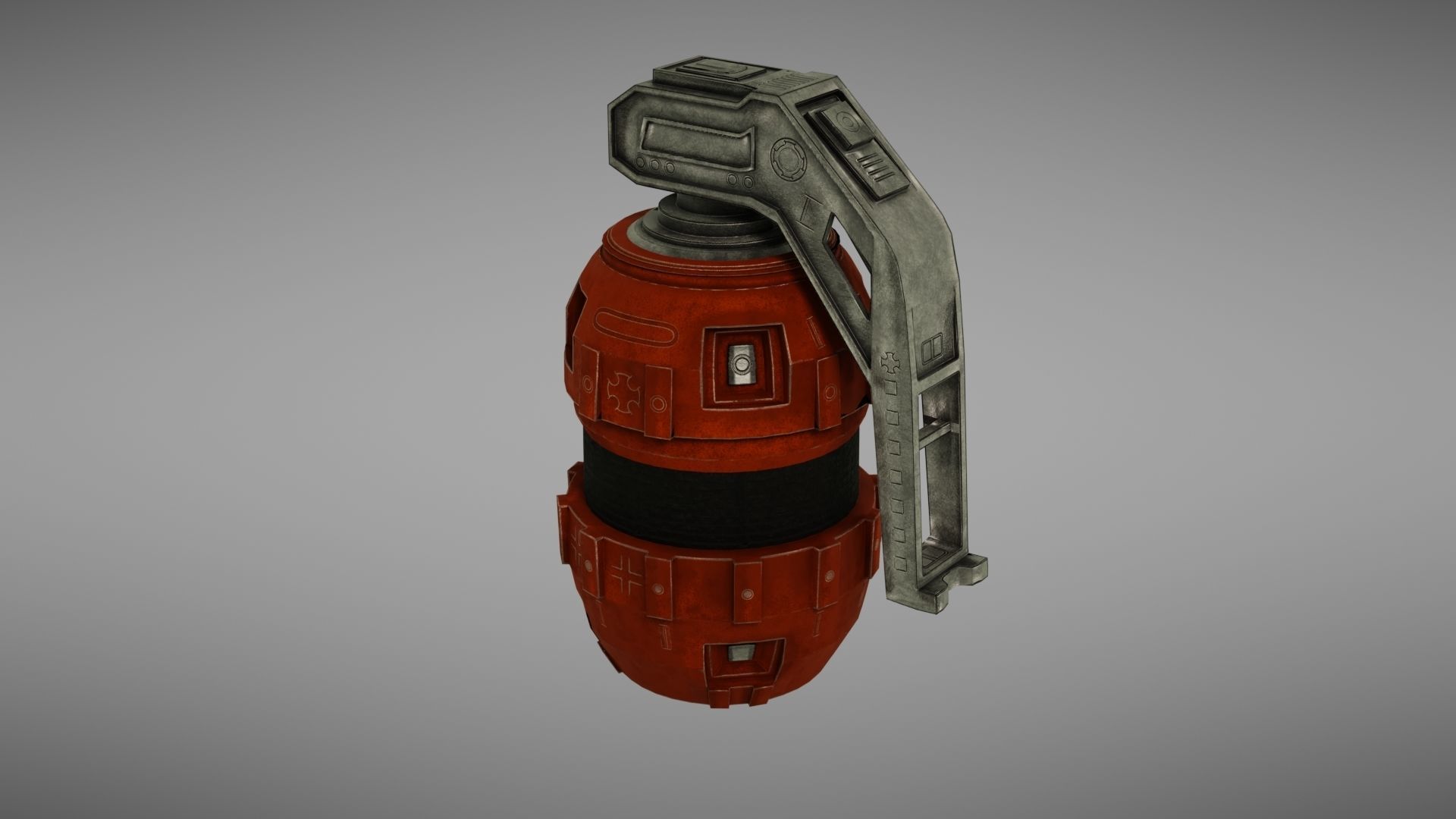 Grenade Sci fi 1 Low-poly 3D model_27