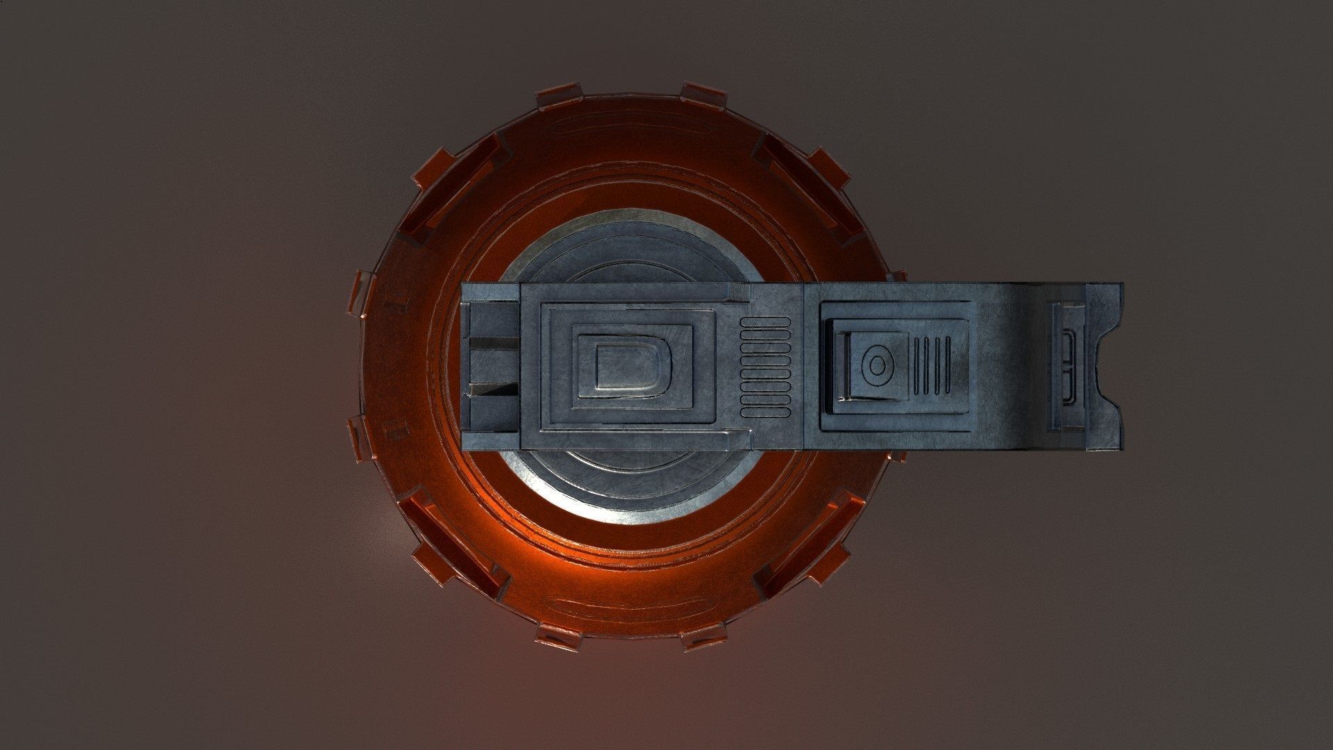 Grenade Sci fi 1 Low-poly 3D model_3