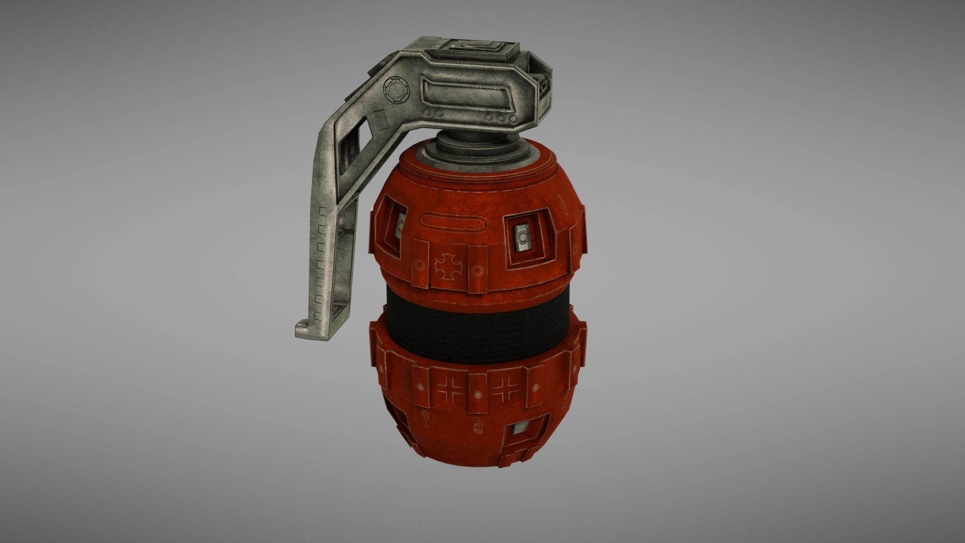 Grenade Sci fi 1 Low-poly 3D model_15
