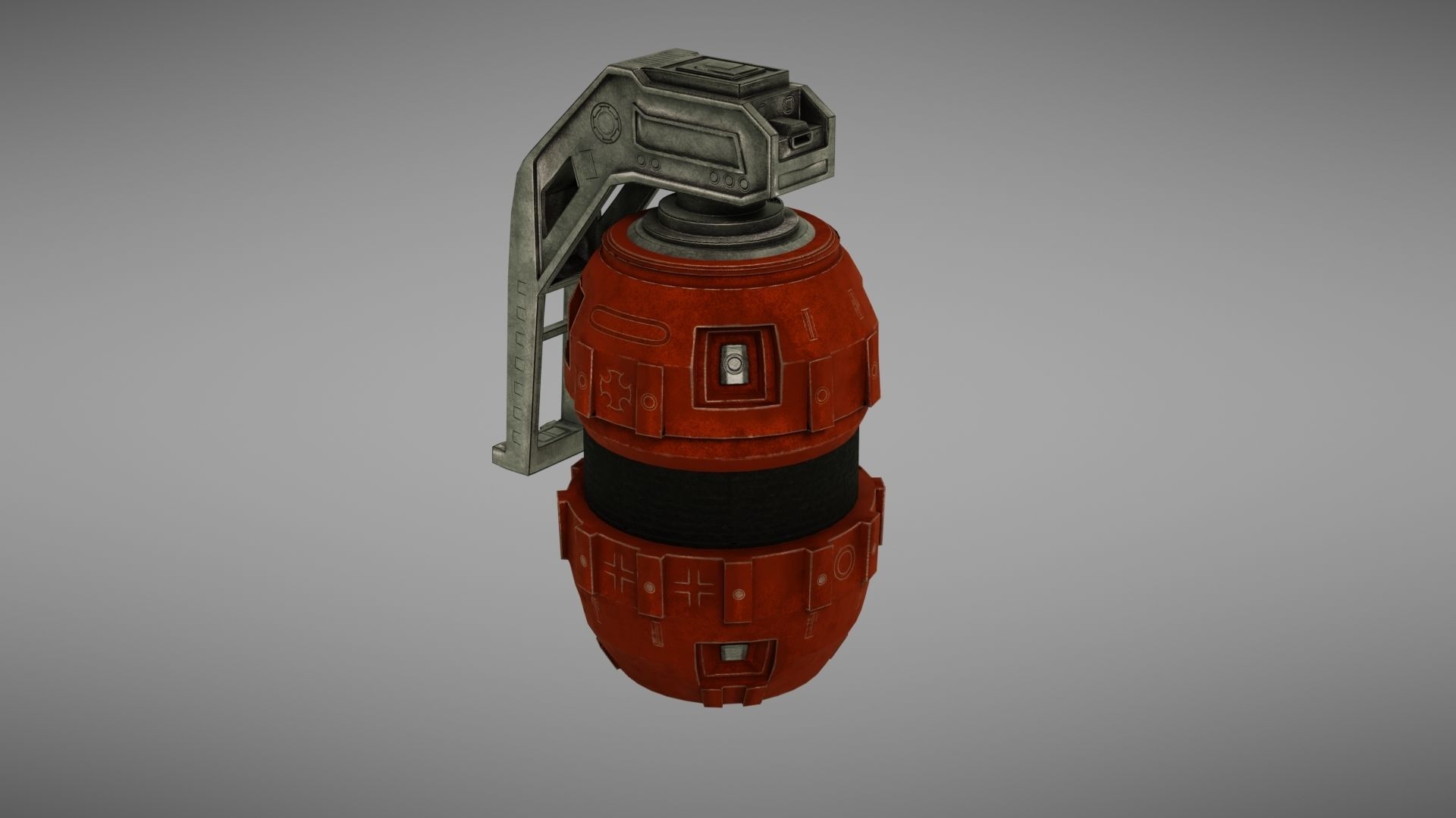 Grenade Sci fi 1 Low-poly 3D model_12