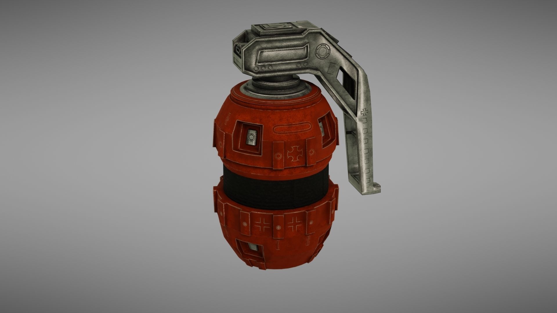 Grenade Sci fi 1 Low-poly 3D model_28