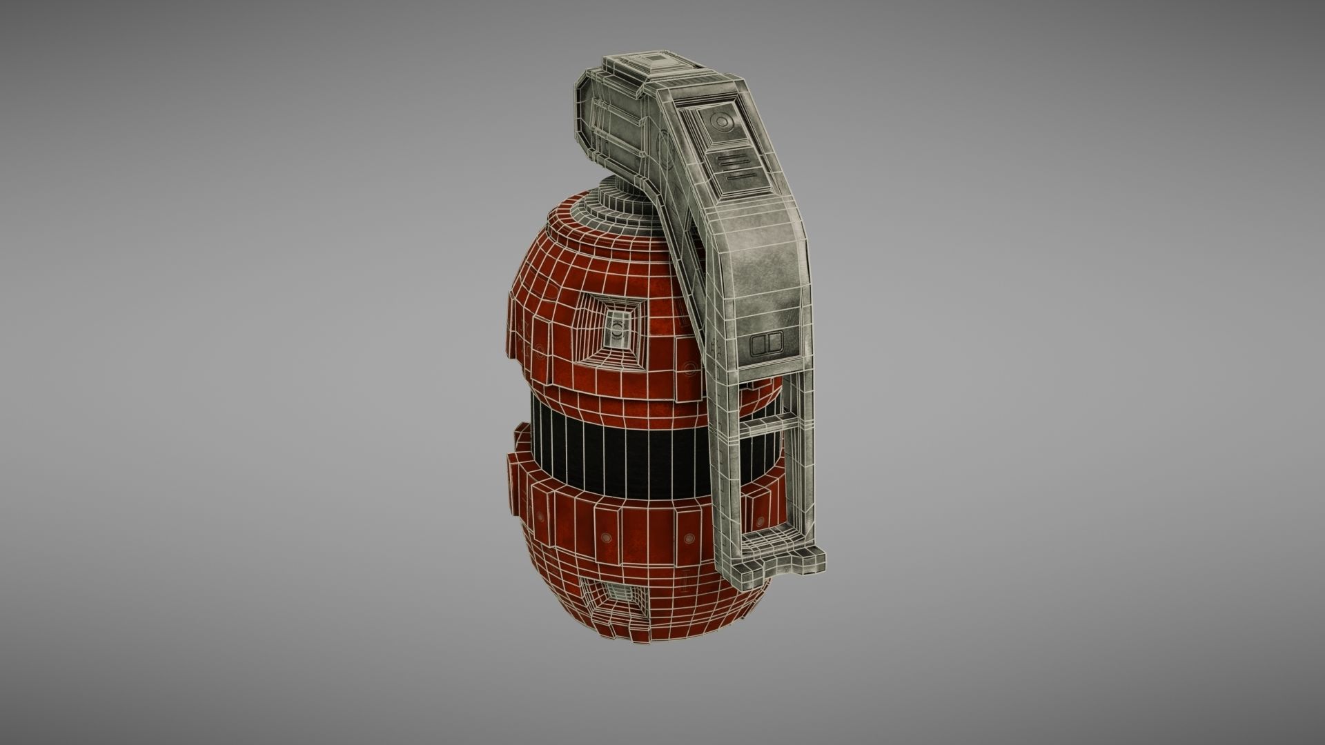 Grenade Sci fi 1 Low-poly 3D model_34