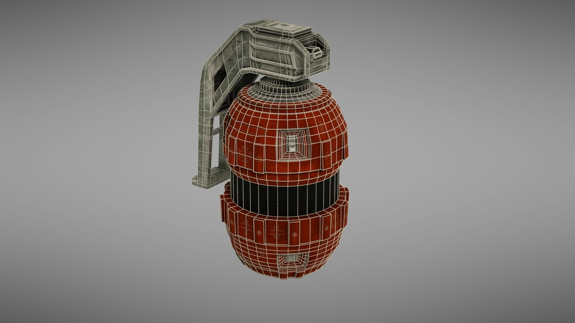 Grenade Sci fi 1 Low-poly 3D model_46