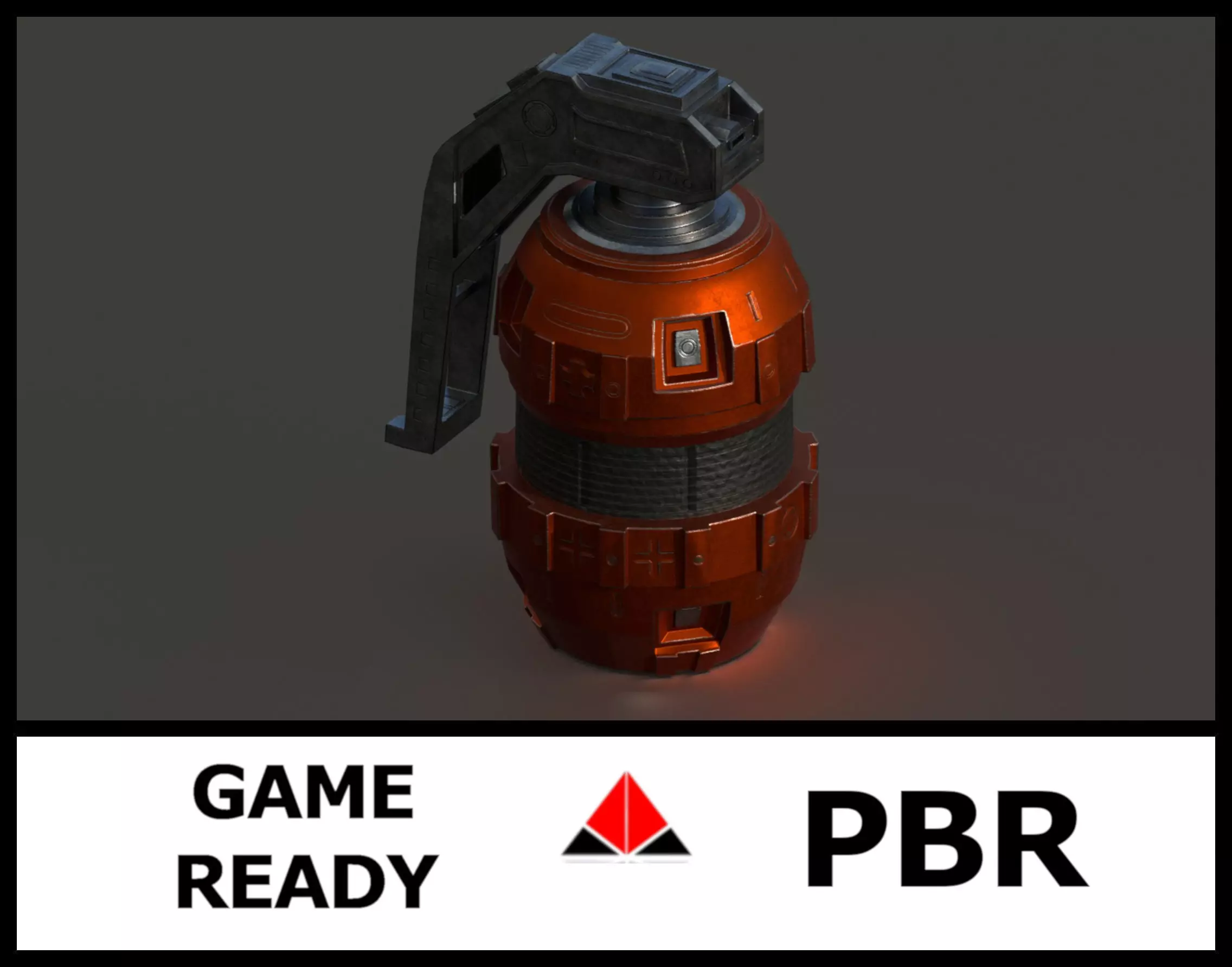 Grenade Sci fi 1 Low-poly 3D model_0