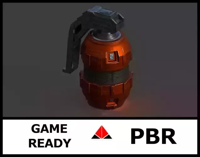 Grenade Sci fi 1 Low-poly 3D model