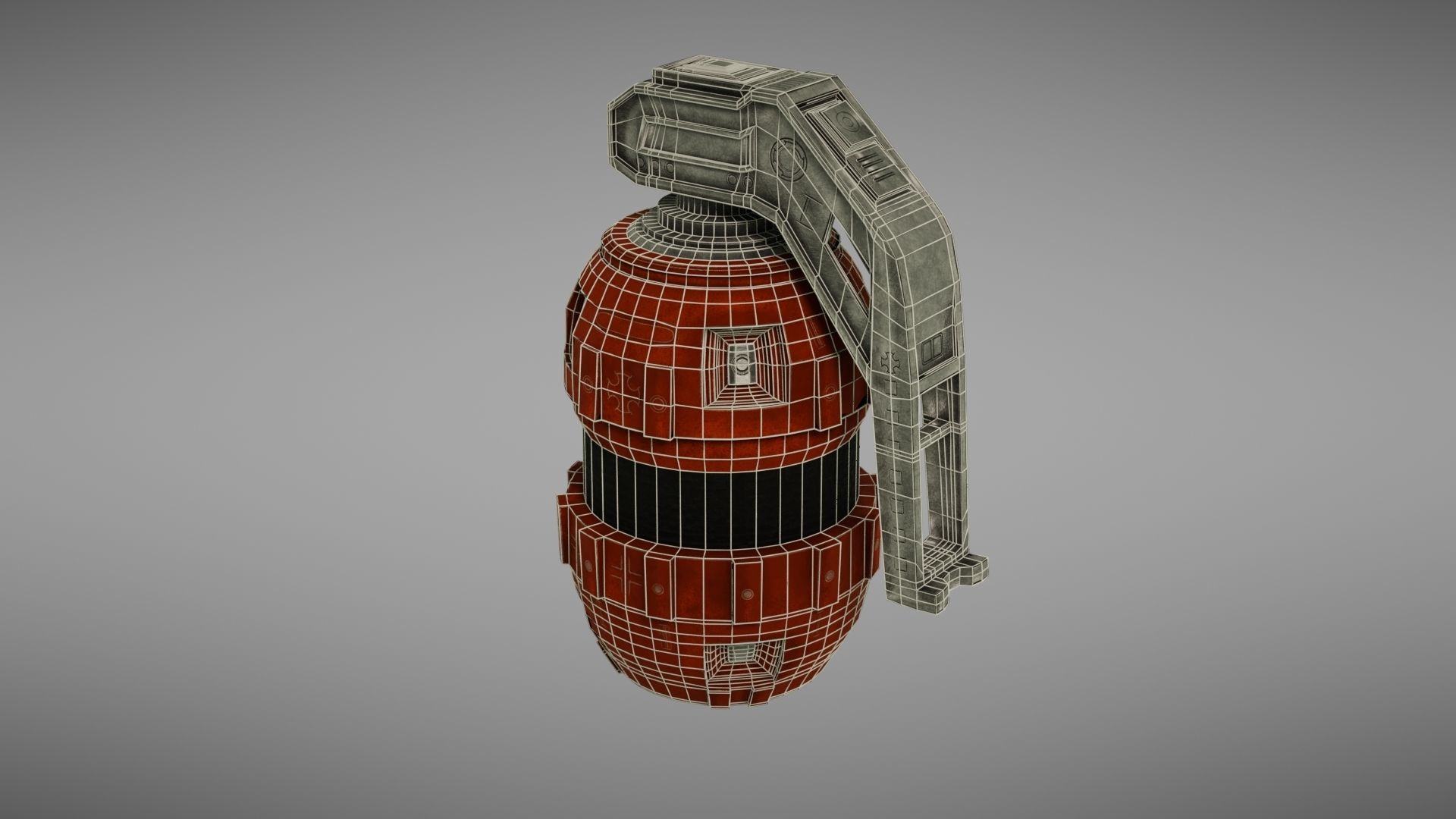 Grenade Sci fi 1 Low-poly 3D model_35