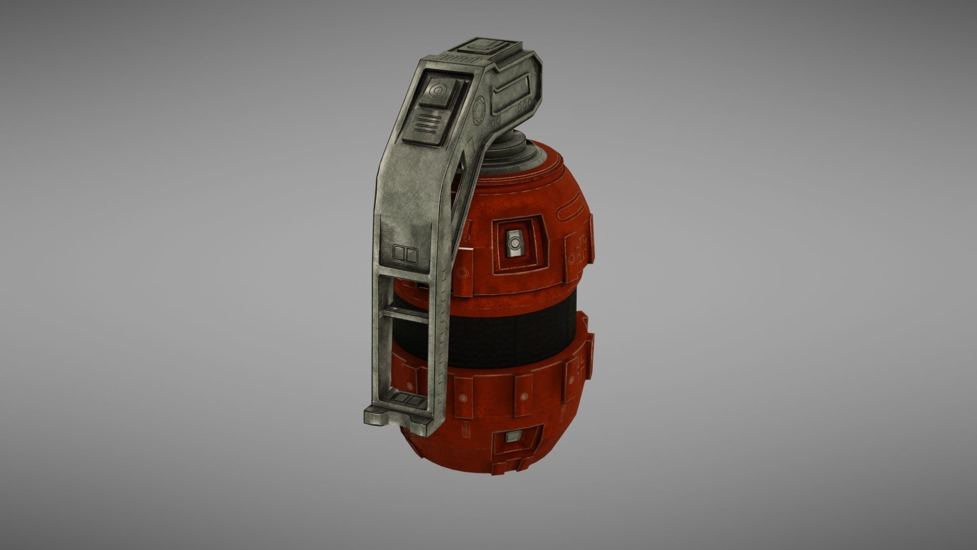 Grenade Sci fi 1 Low-poly 3D model_25
