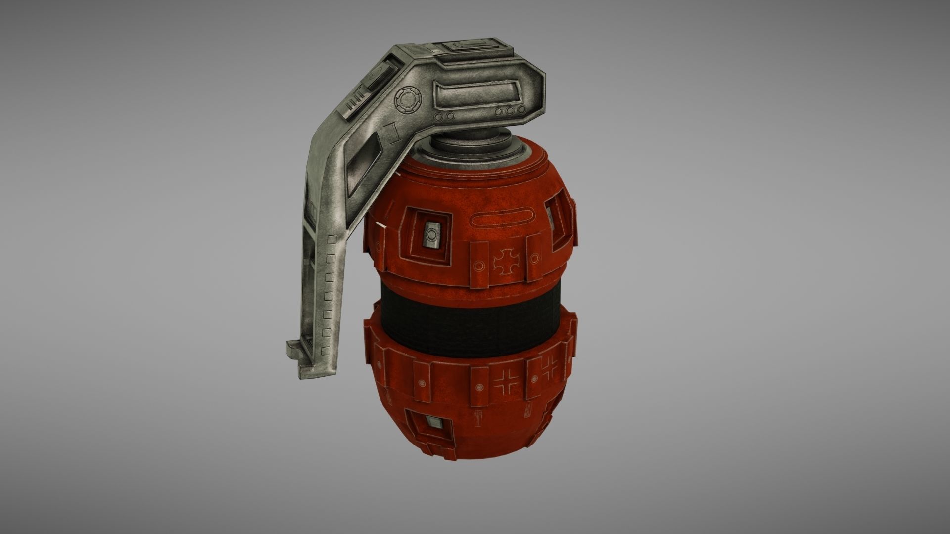 Grenade Sci fi 1 Low-poly 3D model_23