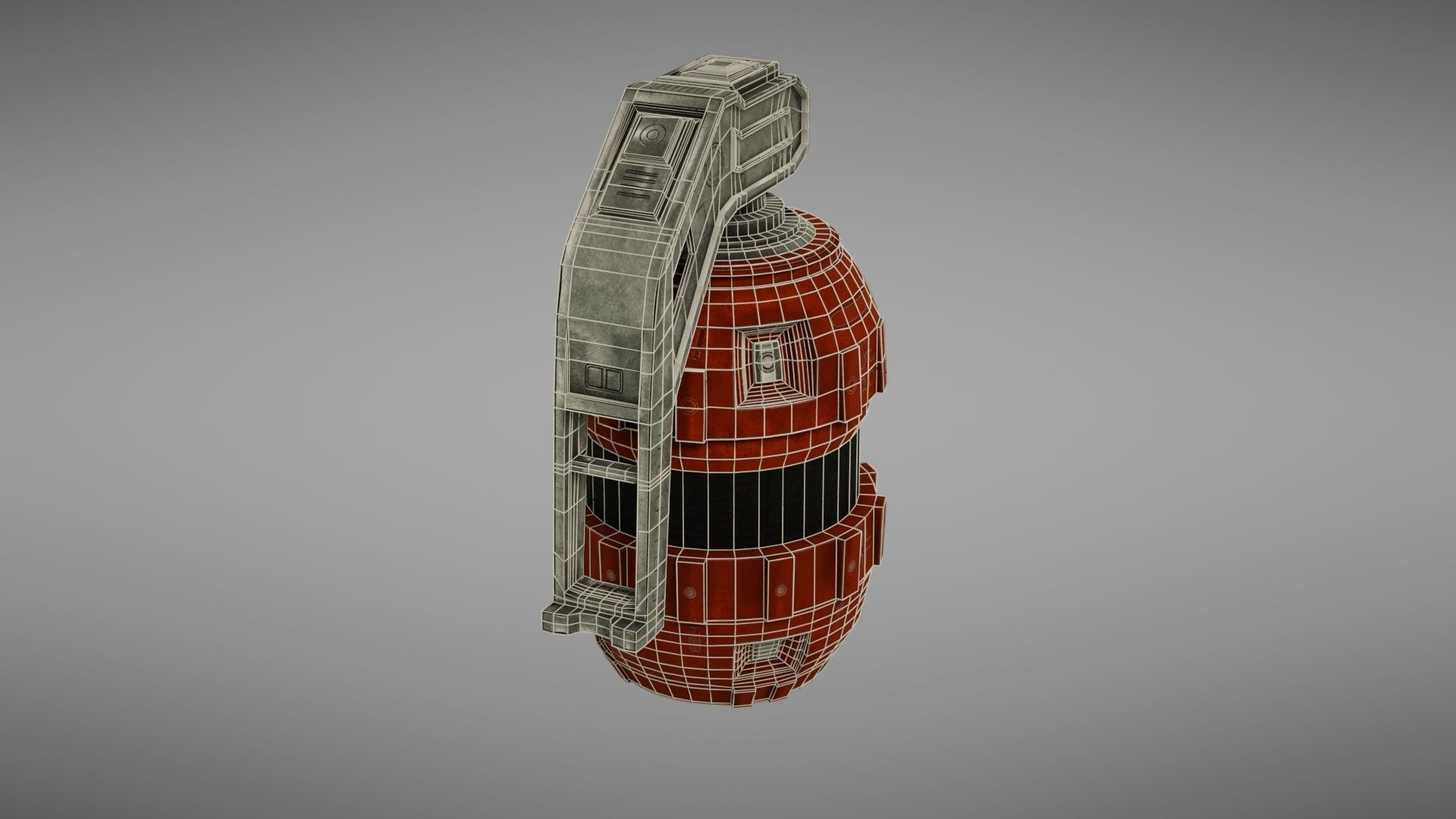 Grenade Sci fi 1 Low-poly 3D model_22