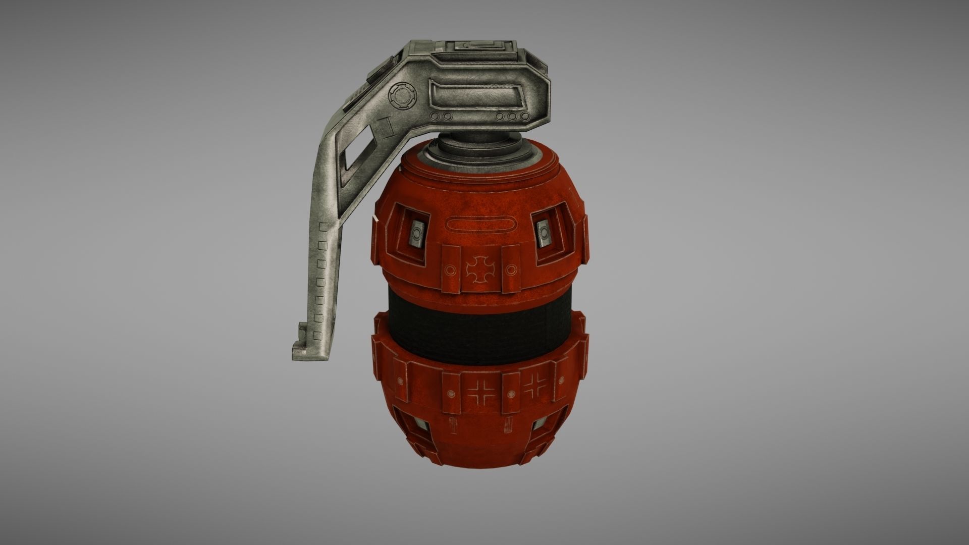 Grenade Sci fi 1 Low-poly 3D model_21