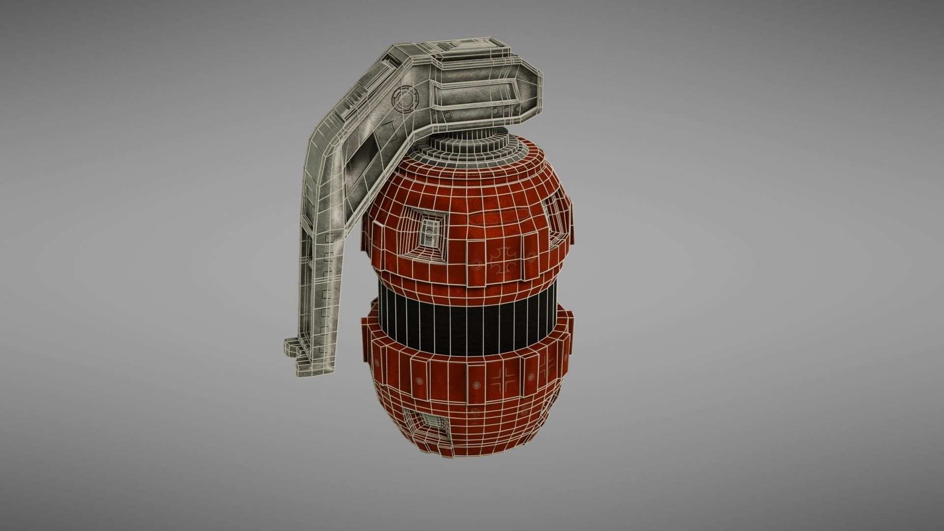Grenade Sci fi 1 Low-poly 3D model_20
