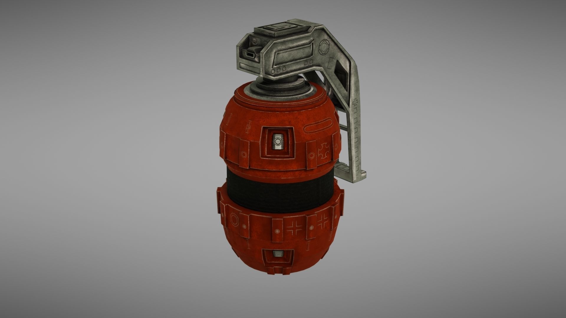 Grenade Sci fi 1 Low-poly 3D model_56