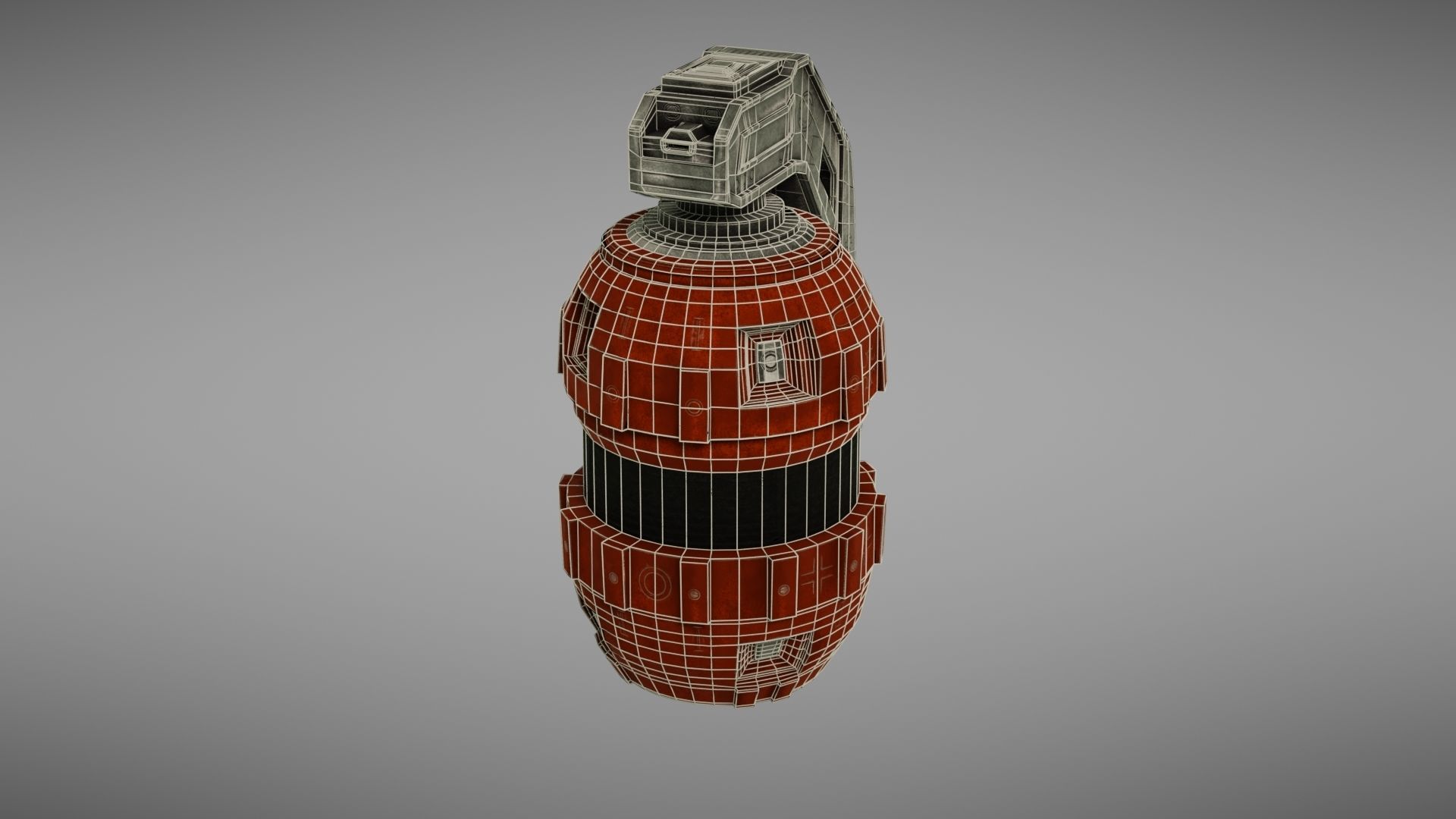 Grenade Sci fi 1 Low-poly 3D model_39