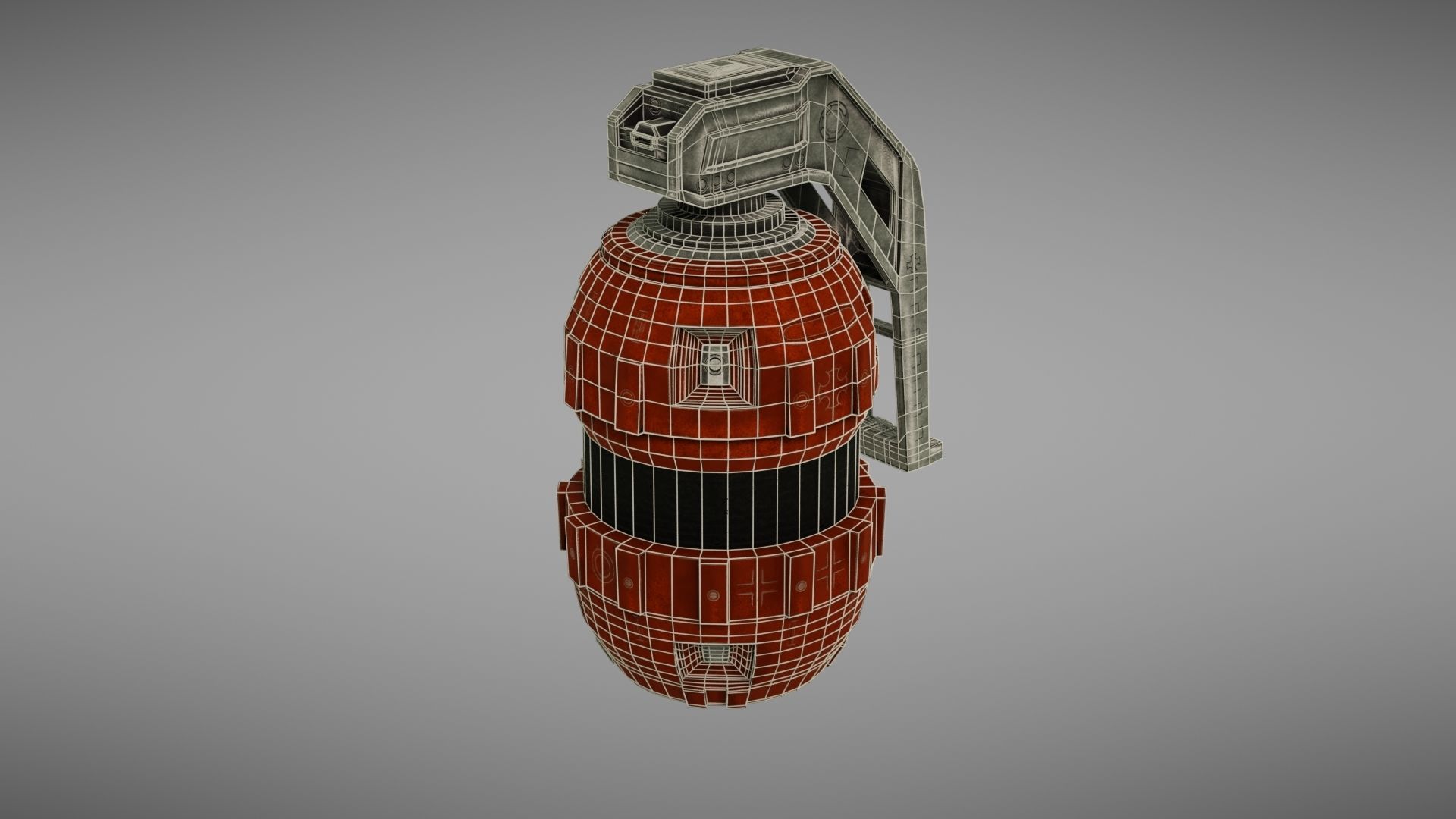 Grenade Sci fi 1 Low-poly 3D model_38