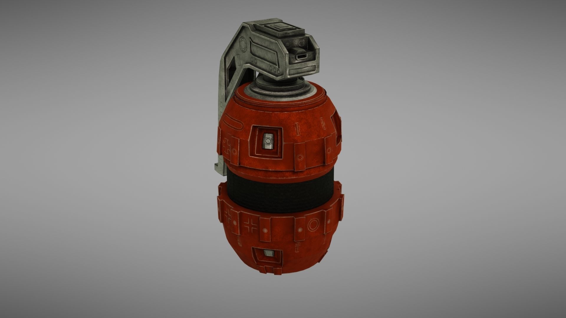 Grenade Sci fi 1 Low-poly 3D model_31
