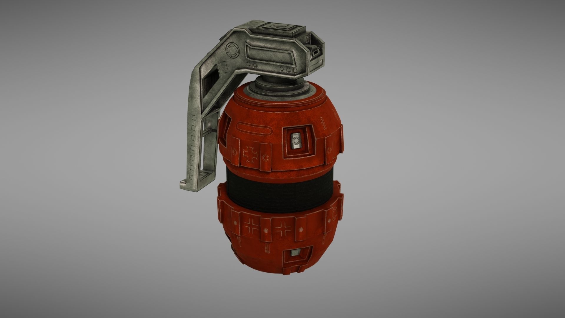 Grenade Sci fi 1 Low-poly 3D model_10