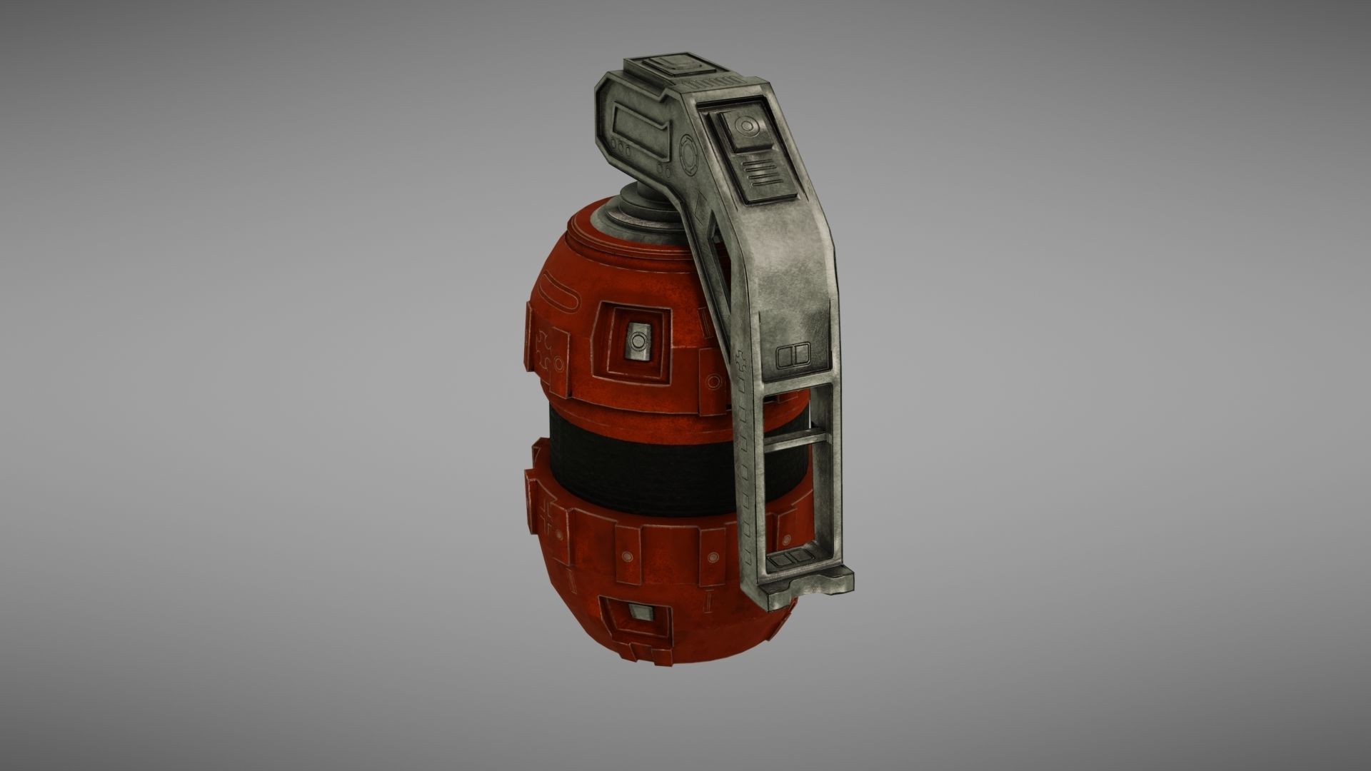 Grenade Sci fi 1 Low-poly 3D model_26