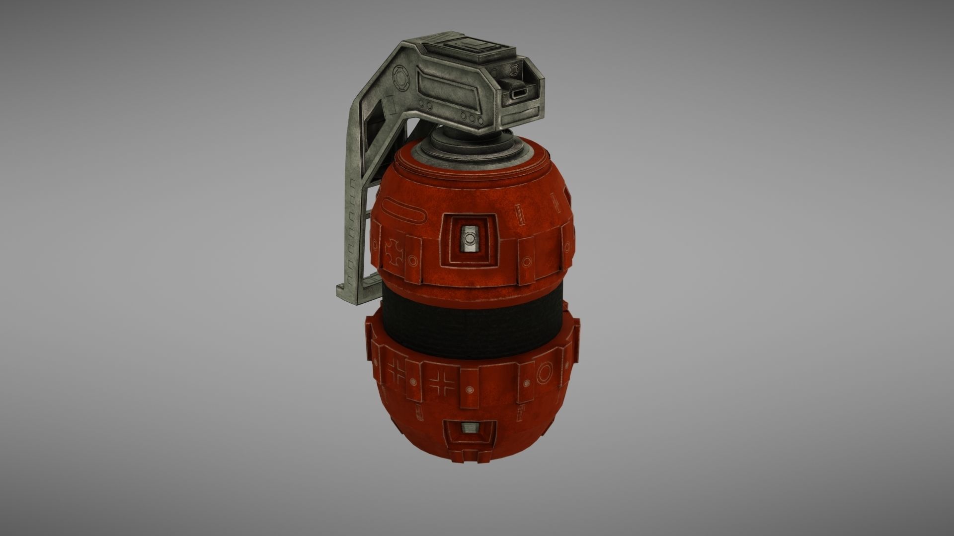 Grenade Sci fi 1 Low-poly 3D model_32