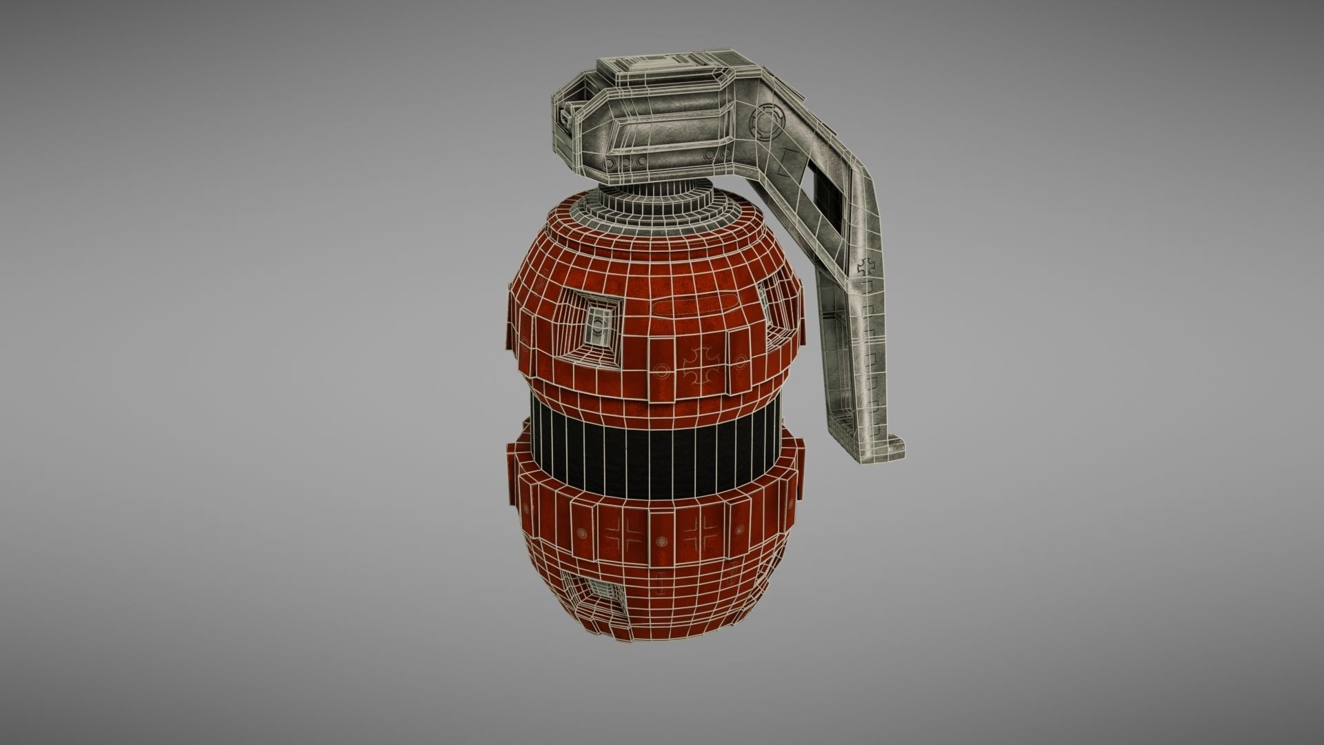 Grenade Sci fi 1 Low-poly 3D model_37