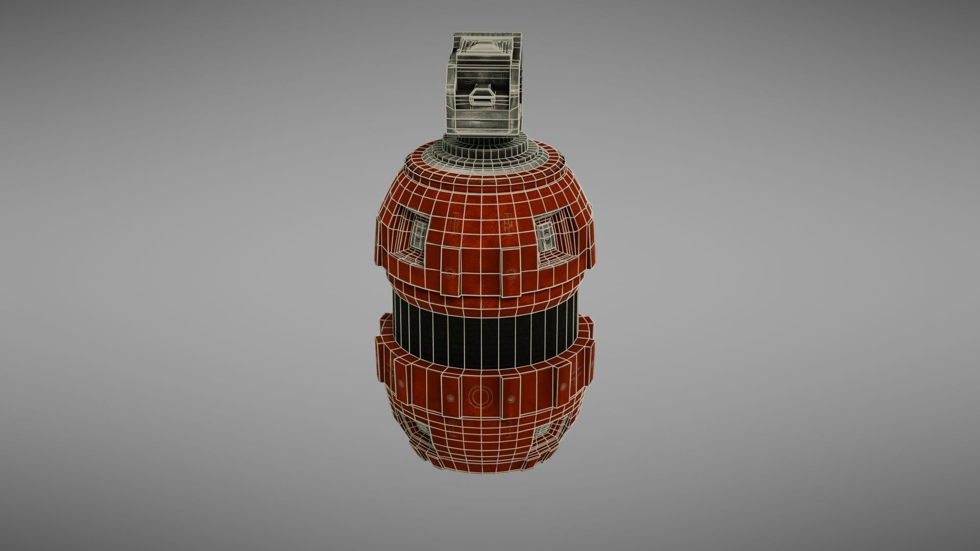 Grenade Sci fi 1 Low-poly 3D model_11